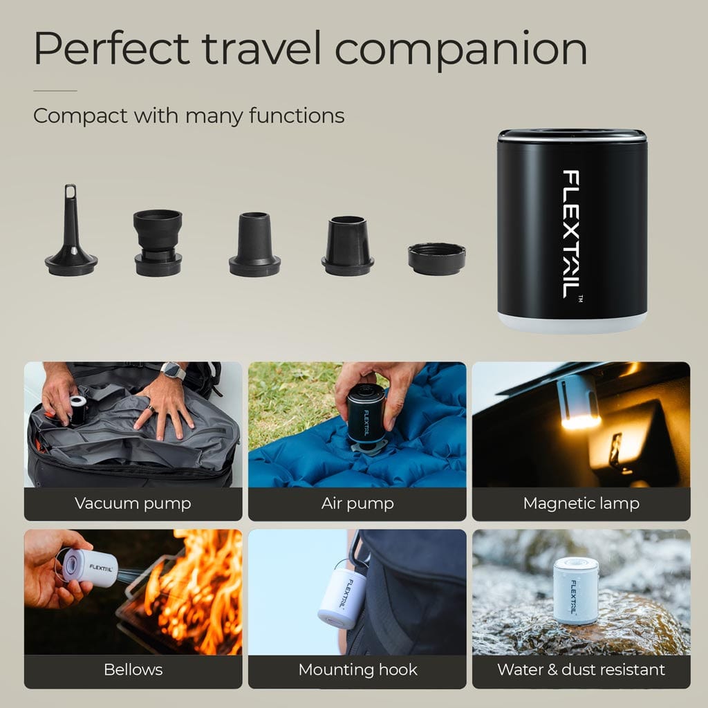 Jaimie Jacobs Flextail Tiny Pump 2x  - Mini Vakuum Pump Backpack Tech-Sleeve for laptop and accessoires
