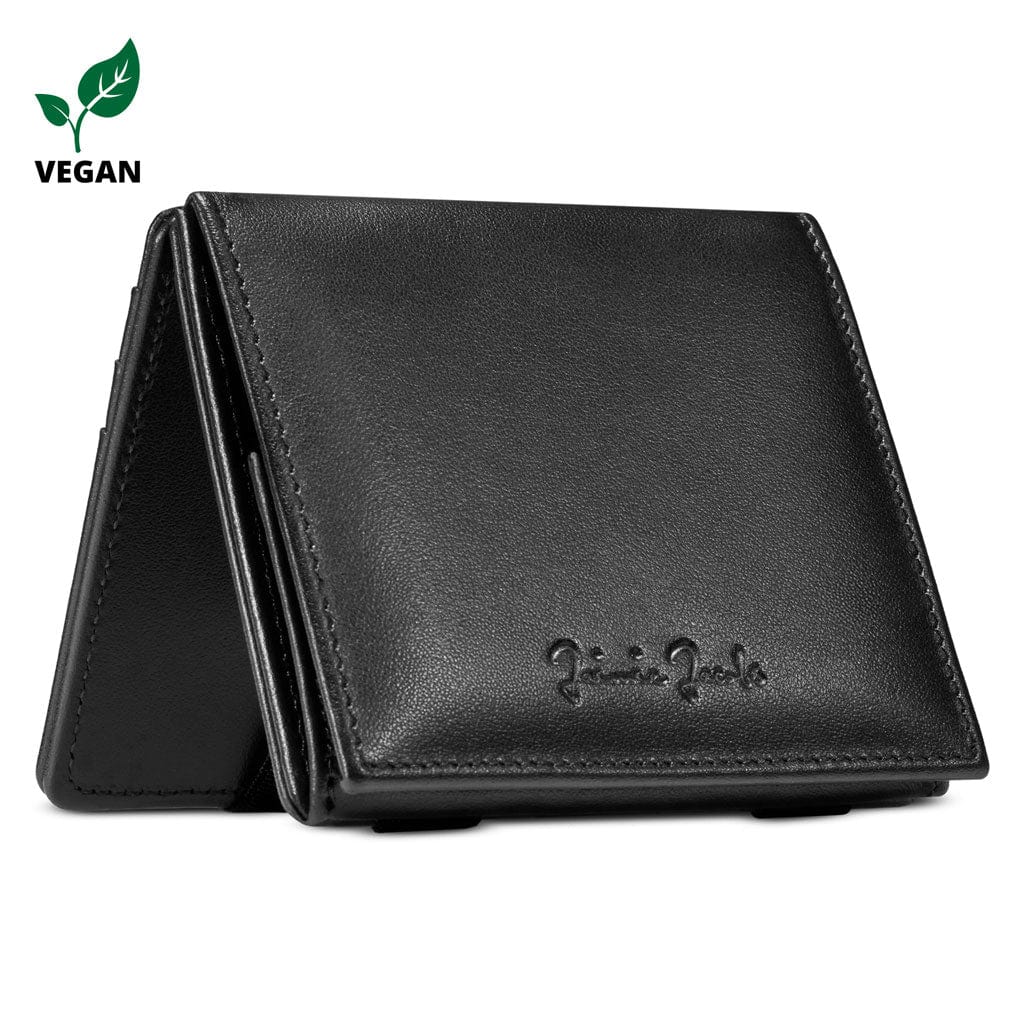 Jaimie Jacobs Geldbeutel Portemonnaie vegan Vegan Black Flap Boy Vegan - Magic Wallet with Coin Pocket Flap Boy Vegan Magic Wallet with Coin Pocket