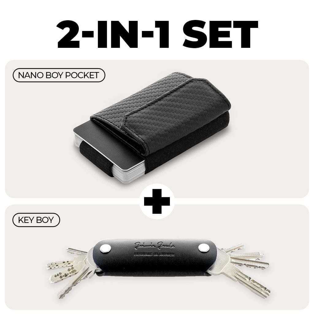 Jaimie Jacobs Geldbeutel Karten Portemonnaie Carbon / Black Nano Boy wallet + Key Boy bundle Nano Boy wallet + Key Boy bundle