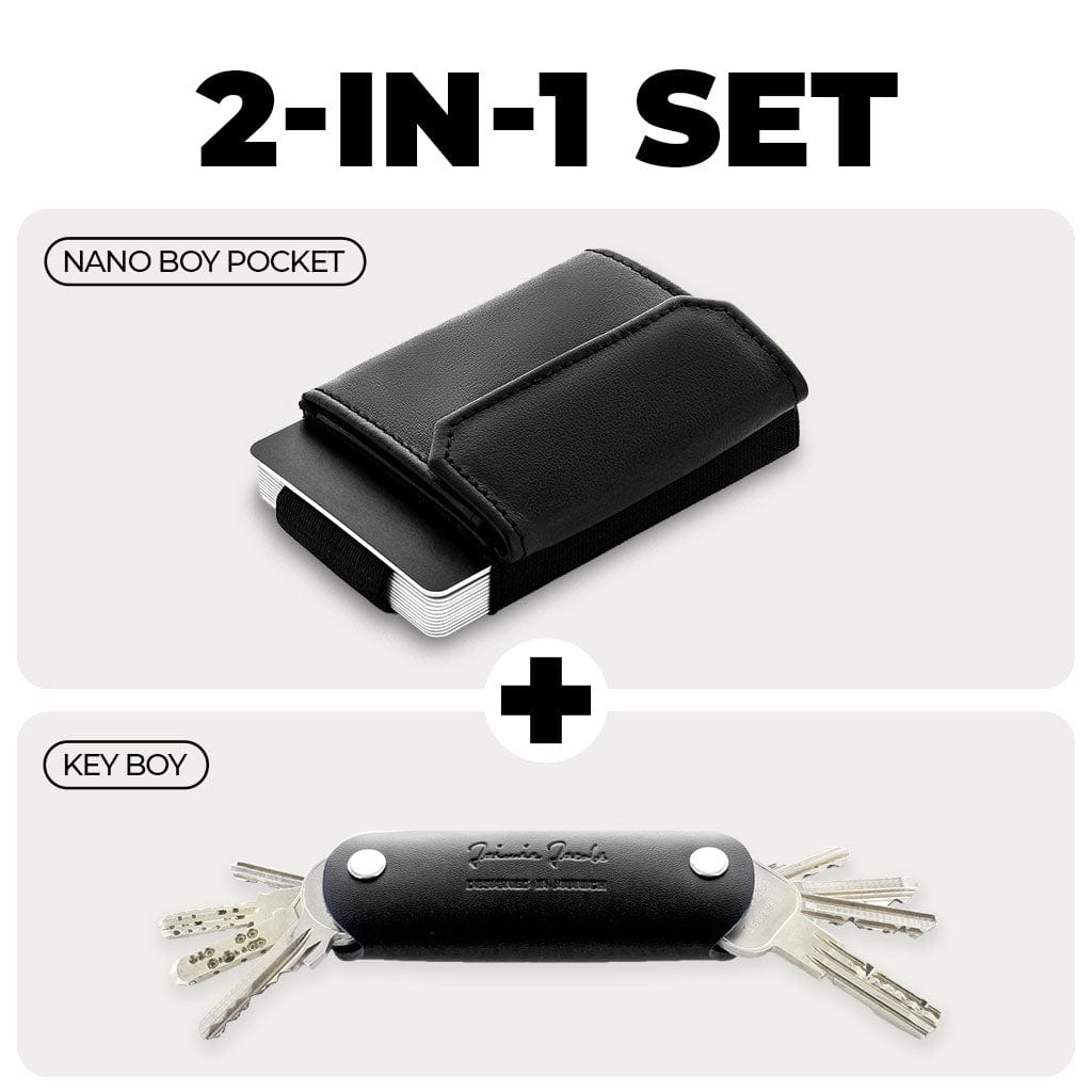 Jaimie Jacobs Geldbeutel Karten Portemonnaie Black / Black Nano Boy wallet + Key Boy bundle Nano Boy wallet + Key Boy bundle