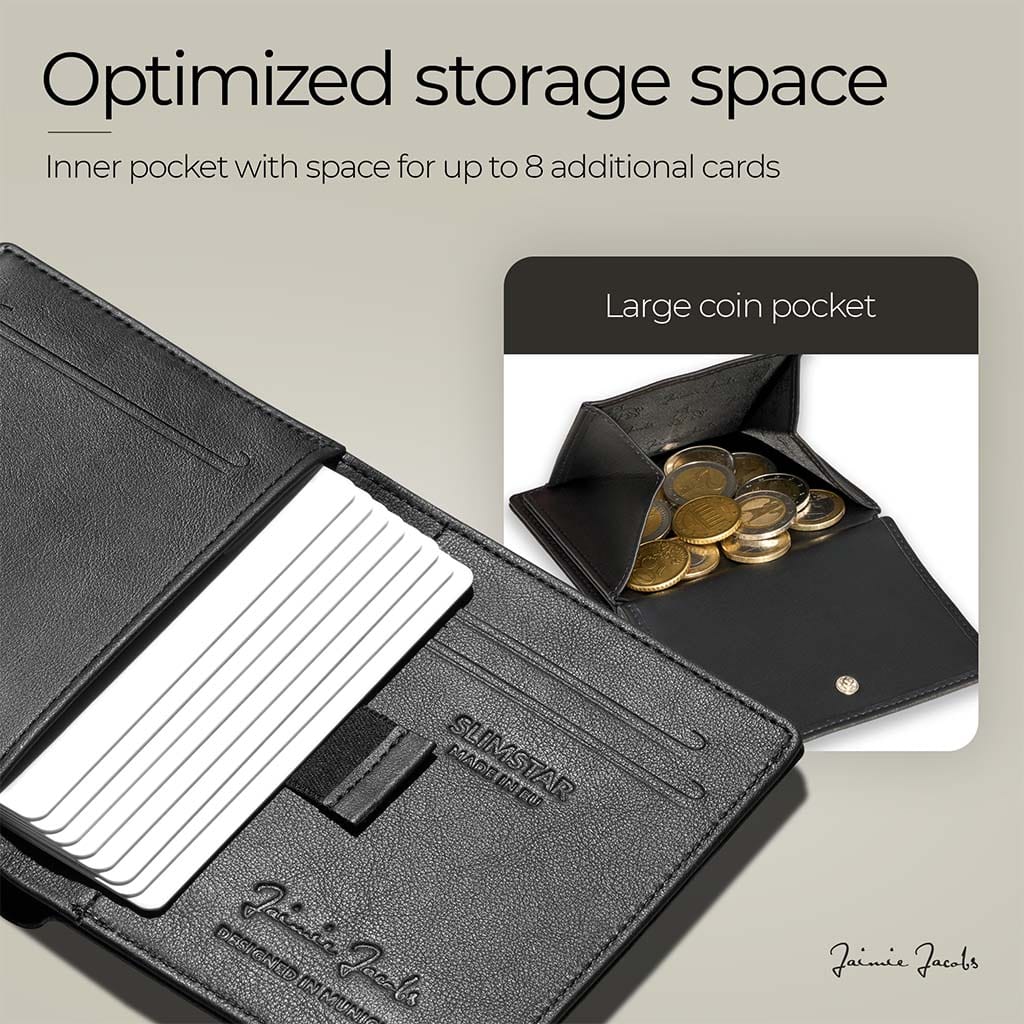 Jaimie Jacobs Geldbeutel Portemonnaie Black Slimstar FC Bayern München Edition with large coin pocket Slimstar FC Bayern München Edition super slim wallet