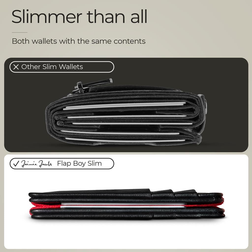Jaimie Jacobs Geldbeutel Portemonnaie Black with Red Flap Boy Slim FC Bayern München Edition - Magic Wallet without Coin Pocket Flap Boy Slim FC Bayern München Edition Magic Wallet