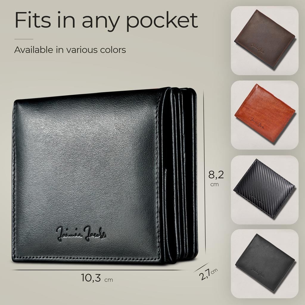 Jaimie Jacobs Geldbeutel Portemonnaie Black Flap Boy XL Vegan - Magic Wallet with Coin Pocket Flap Boy XL - Magic Wallet with Coin Pocket 