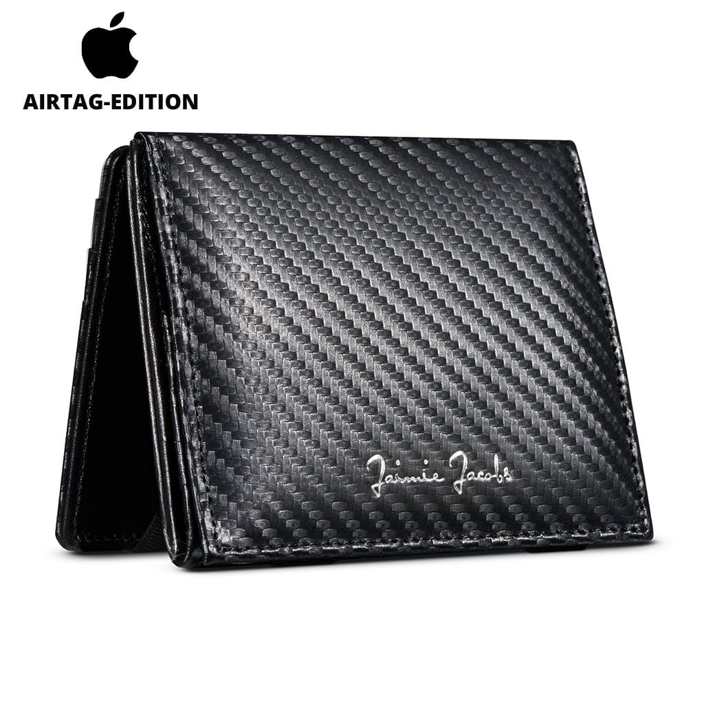 Jaimie Jacobs Geldbeutel Portemonnaie Carbon Flap Boy AirTag-Edition - Magic Wallet with Coin Pocket Flap Boy magic-wallet with coin pocket & Apple AirTag pocket