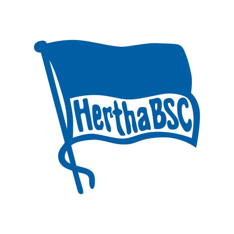 Hertha BSC Logo auf weissem hintergrund