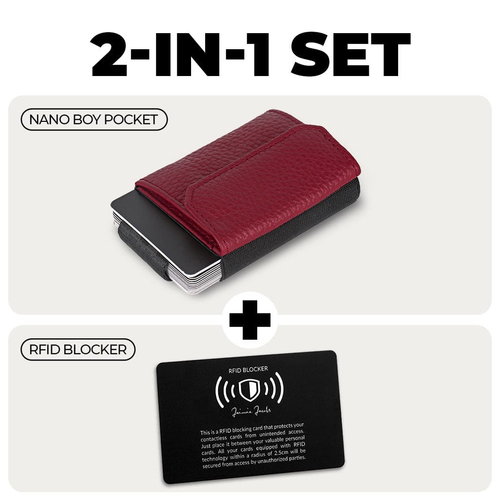 Jaimie Jacobs Nano Boy Pocket Ladies Edition + RFID Protection Card Bundle Nano Boy Pocket wallet Ladies Edition + RFID Protection Card