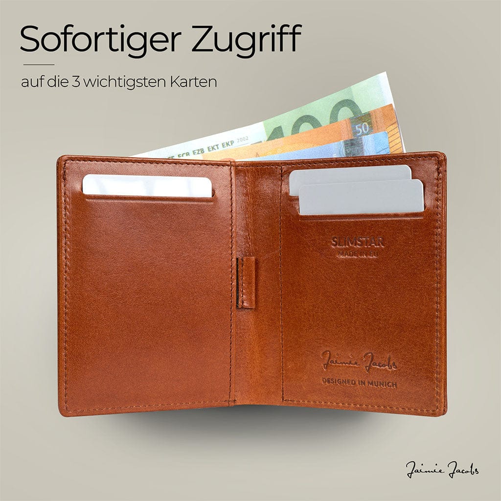 Jaimie Jacobs Geldbeutel Portemonnaie Slimstar - slim wallet with small coin pocket Slimstar slim wallet without coin pocket