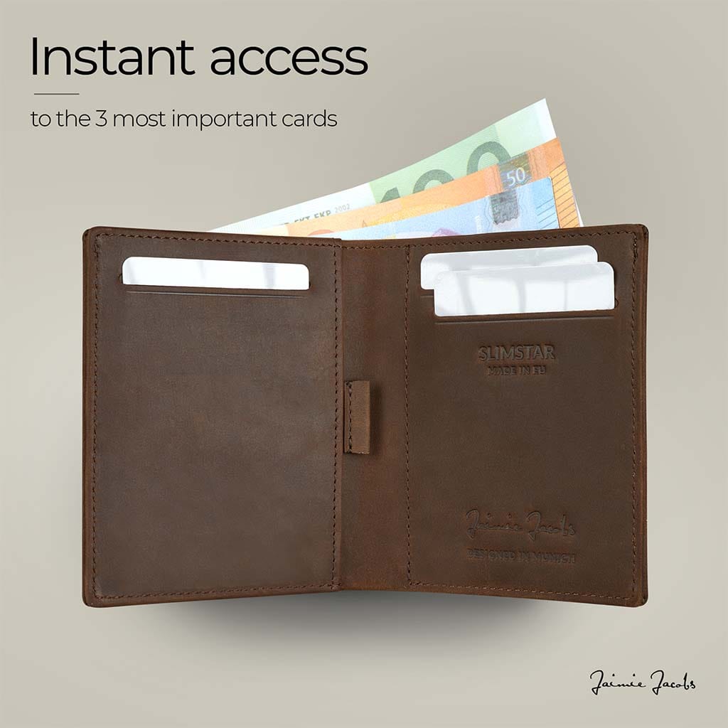 Jaimie Jacobs Geldbeutel Portemonnaie Slimstar - slim wallet with small coin pocket Slimstar slim wallet without coin pocket