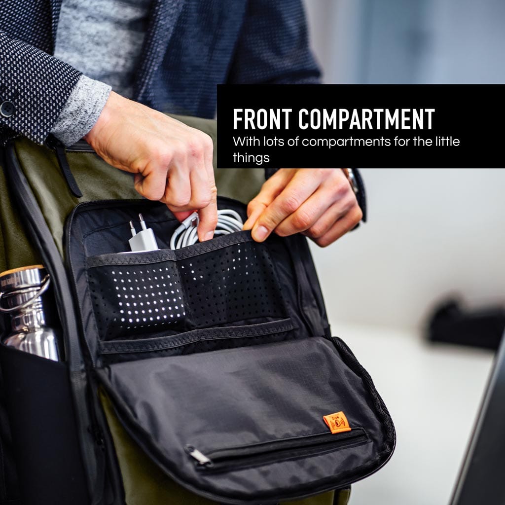 Jaimie Jacobs Rucksack Backpack – optional with laptop compartment (Tech-Sleeve) Smart Backpack with notebook compartment