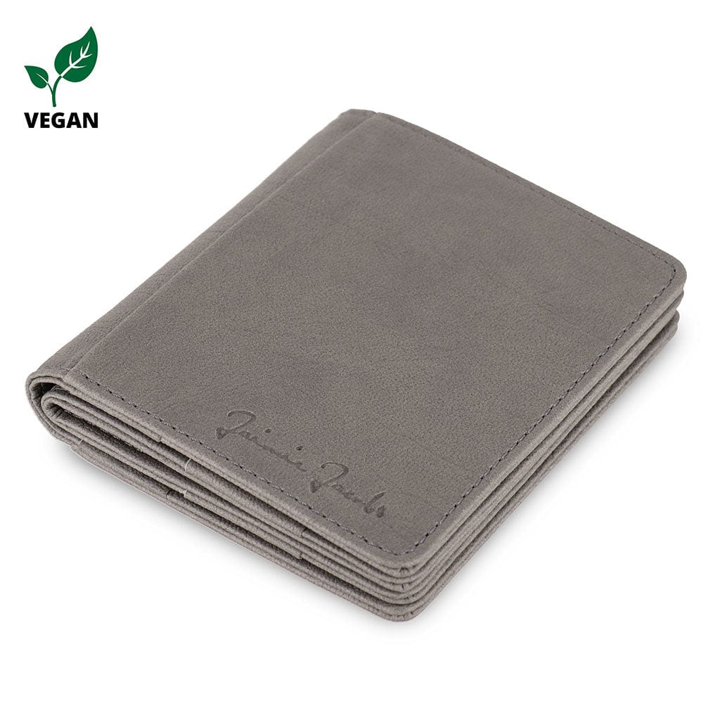 Jaimie Jacobs Geldbeutel Portemonnaie Vegan Grey Flapstar Magic Wallet without coin pocket Flapstar without Coin Pocket Magic Wallet Leather